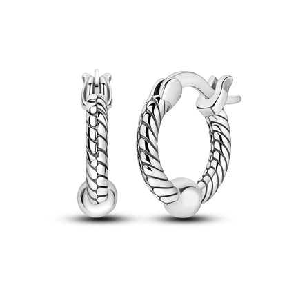 Orecchini a cerchio originali in argento 925 con stella, luna, trifoglio e farfalla con zirconi, perfetti per la creazione di gioielli e come regali di nozze per donne e ragazze.
