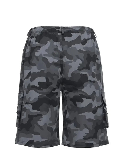 Pantaloncini tattici da uomo Delta Core Cargos con simbolo geometrico, tessuto elasticizzato in quattro direzioni, tasca di sicurezza nascosta, elastico in vita per palestra e fitness.