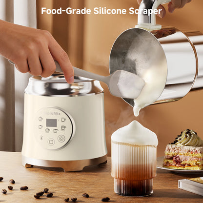 BioloMix 7 in 1 Steamer, montalatte elettrico staccabile, schiumatore automatico caldo/freddo per caffè e cioccolata calda, lavabile in lavastoviglie