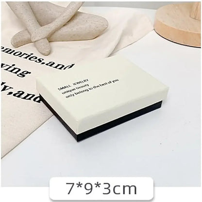 Semplice portagioie per orecchini, anelli, bracciali e collane, in carta grigia e nera, espositore per gioielli, scatola organizer per gioielli.