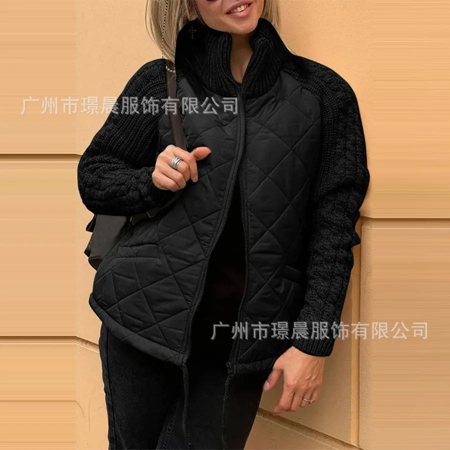 Coats for Women Zippers Padded Thick Winter Coat Women 2024 Llong Sleeve