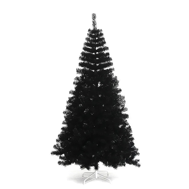 Black Artificial Christmas Tree PVC Encrypted Christmas Tree 1.2m-2.1m Family Party Christmas Halloween Atmosphere Decoration