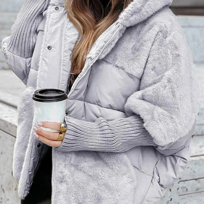 2025ew Winter Women's Loose Cotton Coat Loose Leisure   Coat Comfort Chic Long Sleeve Women's Hooded Jacket
