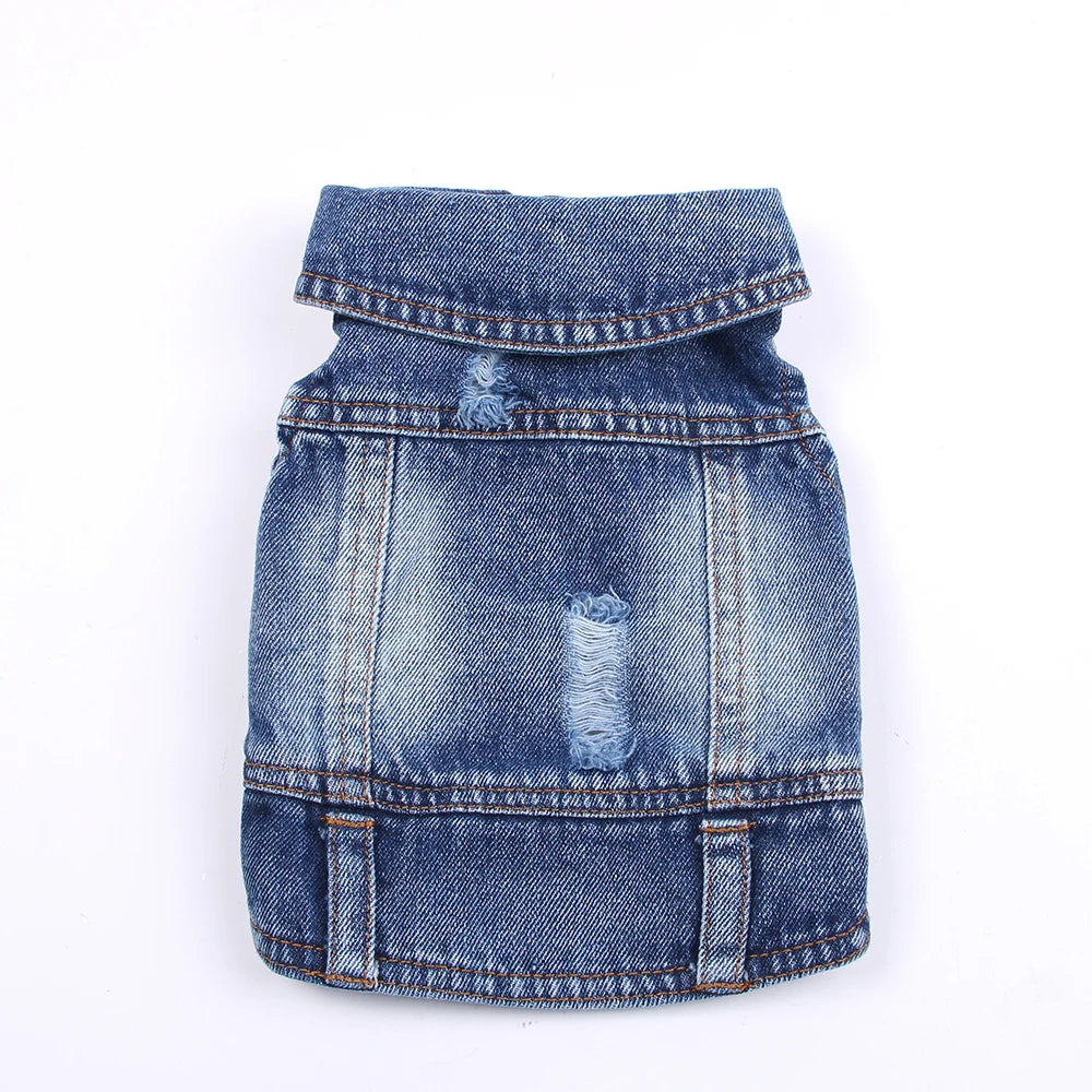 Abbigliamento per gatti Sphinx per gatti di piccola, media e grande taglia, giacca di jeans per gatti lavata scura, cappotto in denim per primavera e autunno, costume per gatti, abbigliamento per animali domestici