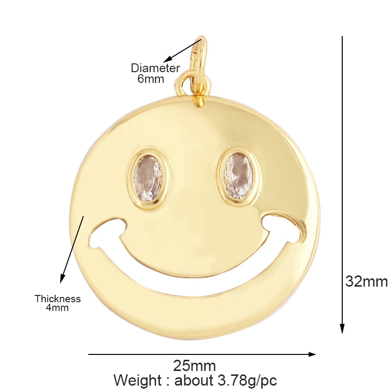 Ciondolo con espressione di gioia e pianto, "Amore, chiamami", in colore oro, forniture per la creazione di gioielli, collane e bracciali L92