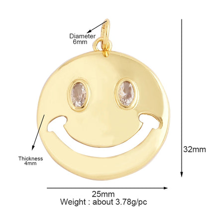 Ciondolo con espressione di gioia e pianto, "Amore, chiamami", in colore oro, forniture per la creazione di gioielli, collane e bracciali L92