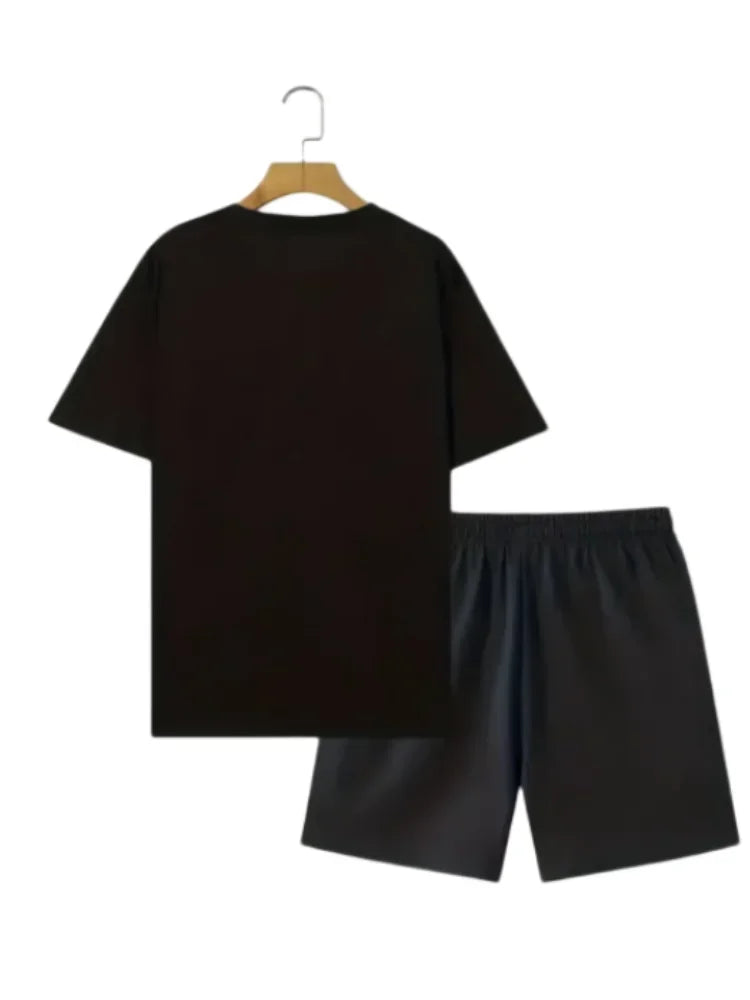 Completo da uomo estivo alla moda con stampa hawaiana di cocco 2024, composto da t-shirt, pantaloncini e tuta sportiva traspirante a due pezzi con stampa 3D a maniche corte.