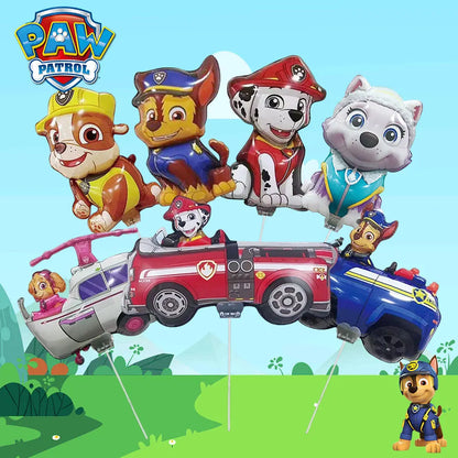 Paw Patrol Themed Balloon Cartoon police cars Fire engines Dog for Children's Birthday Party Decoration Supplies Gift Toys