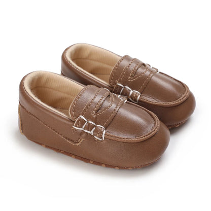 Nuove scarpe marroni per battesimo, scarpe da passeggio per bambini, suola morbida, scarpe da ginnastica per neonati, compleanno, bambini e ragazzi.