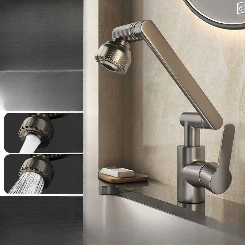 Universal Dual-Function Robotic Arm Kitchen Sink Faucet Hot/Cold Water Mixing Valve Bathroom Basin Tap