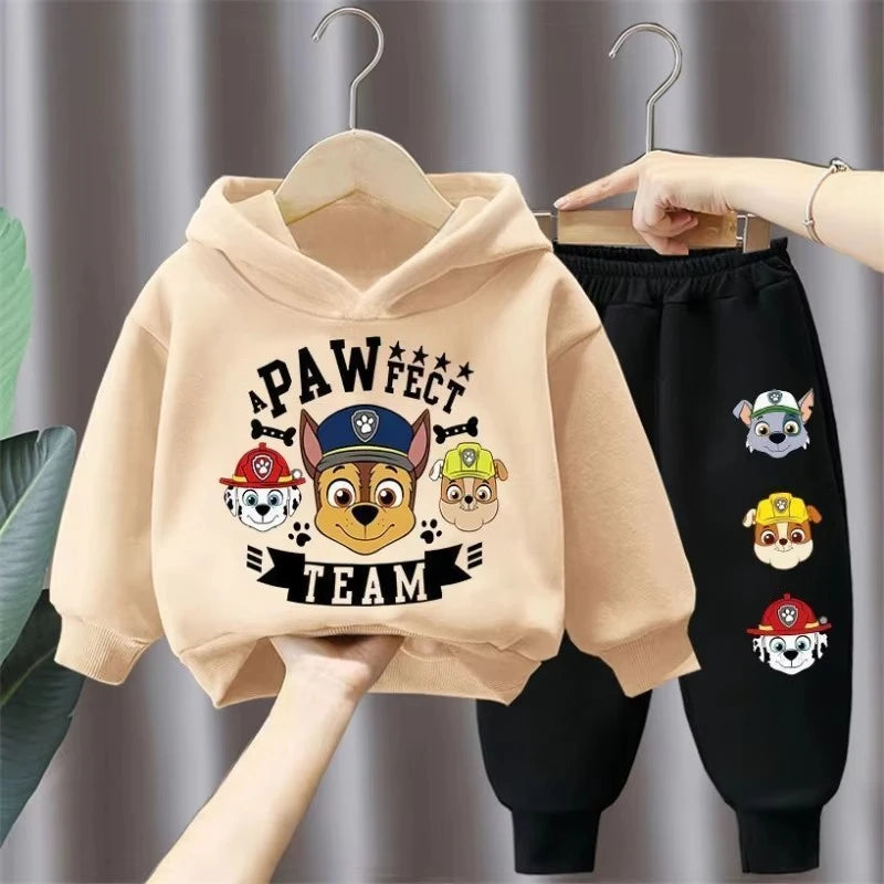 Completo autunnale per bambini PAW Patrol: maglione a maniche lunghe e pantaloni lunghi, tuta due pezzi per bambini, tuta leggera.