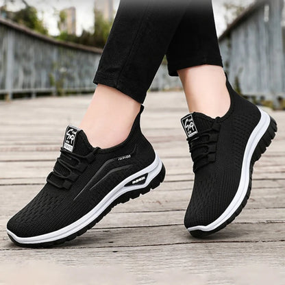 Scarpe casual da donna autunnali traspiranti da passeggio in mesh con lacci, scarpe basse da ginnastica da donna, Tenis Feminino Pink Zapatillas De Mujer