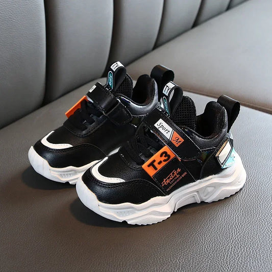 Scarpe da ginnastica comode e alla moda in similpelle per neonati, autunno/inverno, per bambini e bambine, scarpe sportive per bambini piccoli.