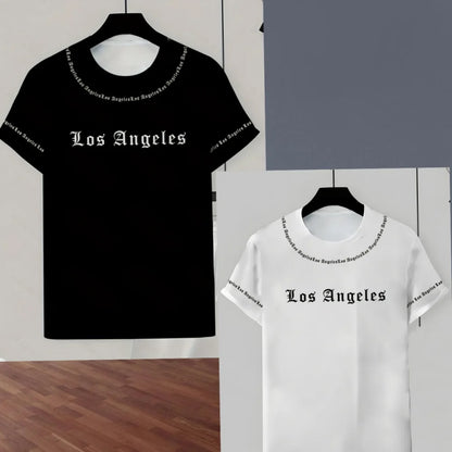 Completo da uomo Los Angeles stampato 2025, set di 2 pezzi, completo casual, abbigliamento sportivo, set fitness, tuta da uomo, abbigliamento oversize