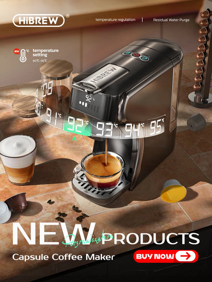 Macchina per caffè HiBREW 19 bar 4 in 1 calda e fredda capsule multiple espresso Cafetera Pod Coffee Maker Dolce Milk Nexpresso Powder H1A