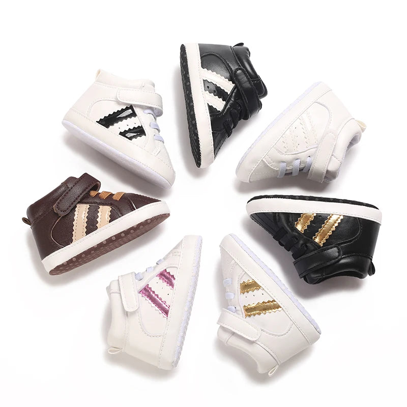 Scarpe bianche per neonati, casual, alla moda, per battesimo, primi passi, scarpe da gentiluomo per neonato, sneakers