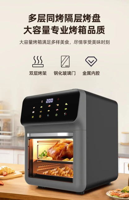 Nuovo mini forno elettrico domestico da 220 V con vaporiera e microonde, macchina monoblocco per cuocere, arrostire e cuocere a vapore.