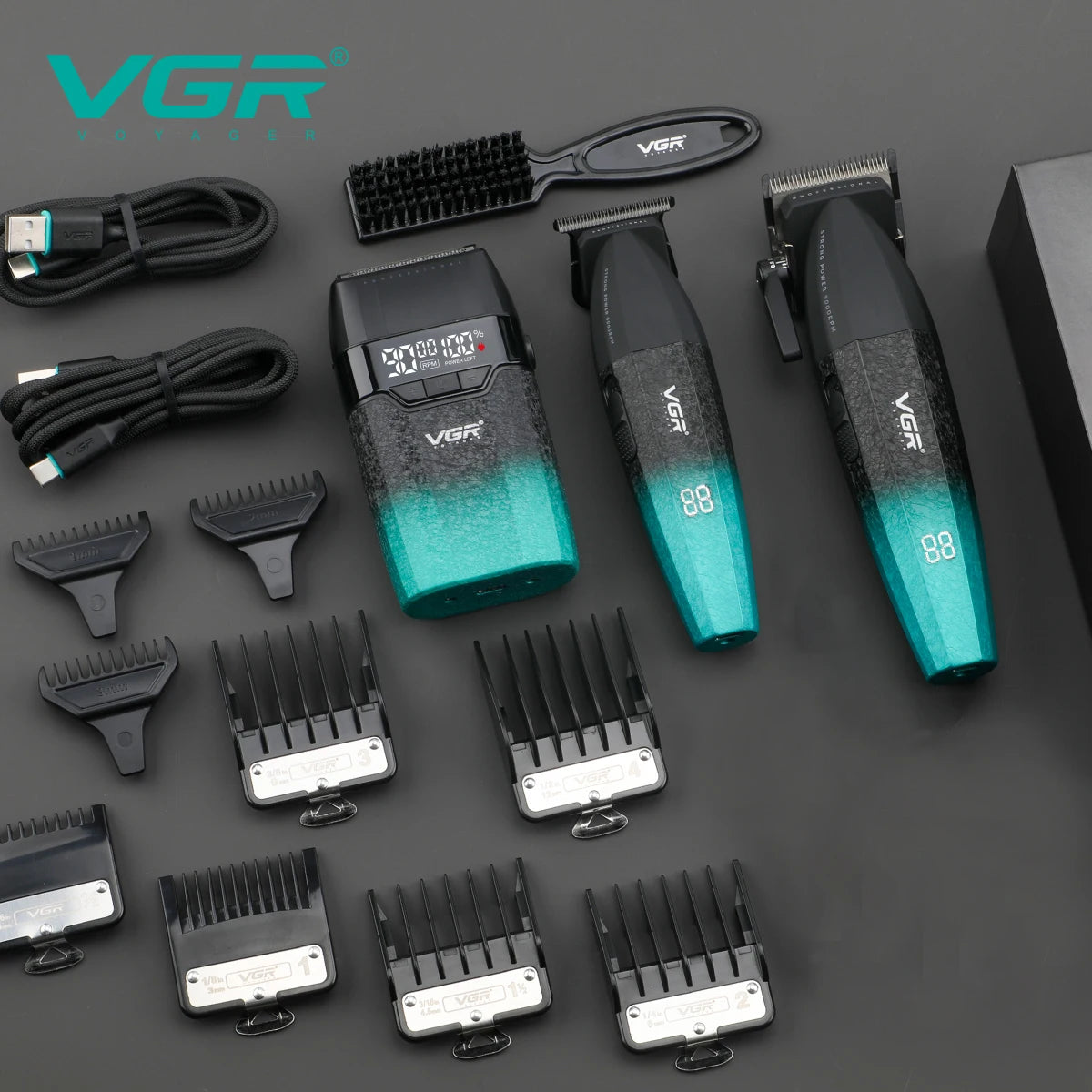 VGR Hair Trimmer Professional 9000 RPM Hair Clipper Cordless Hair Cutting Machine Rechargeable Metal Trimmer for Men V-640 S3