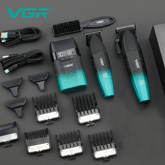 VGR Hair Trimmer Professional 9000 RPM Hair Clipper Cordless Hair Cutting Machine Rechargeable Metal Trimmer for Men V-640 S3