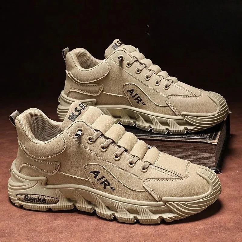Scarpe casual da uomo autunno 2025, nere, semplici, traspiranti, scarpe da skate, comode e resistenti, scarpe da jogging in EVA.
