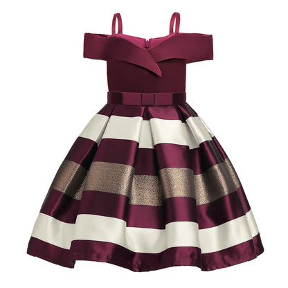Abito estivo casual da principessa per bambine, ideale per Capodanno, matrimoni, feste di compleanno, senza maniche, in tulle arricciato.