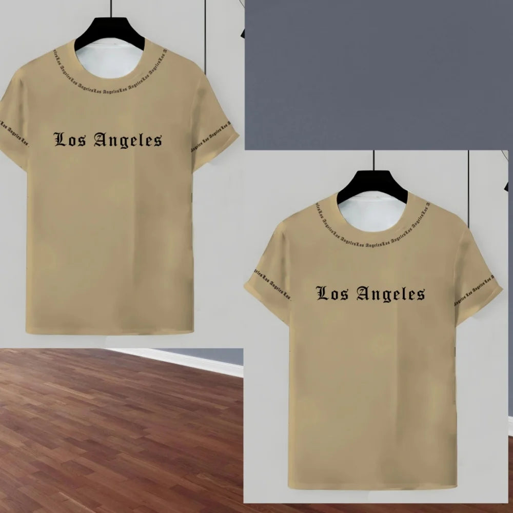 Completo da uomo Los Angeles stampato 2025, set di 2 pezzi, completo casual, abbigliamento sportivo, set fitness, tuta da uomo, abbigliamento oversize