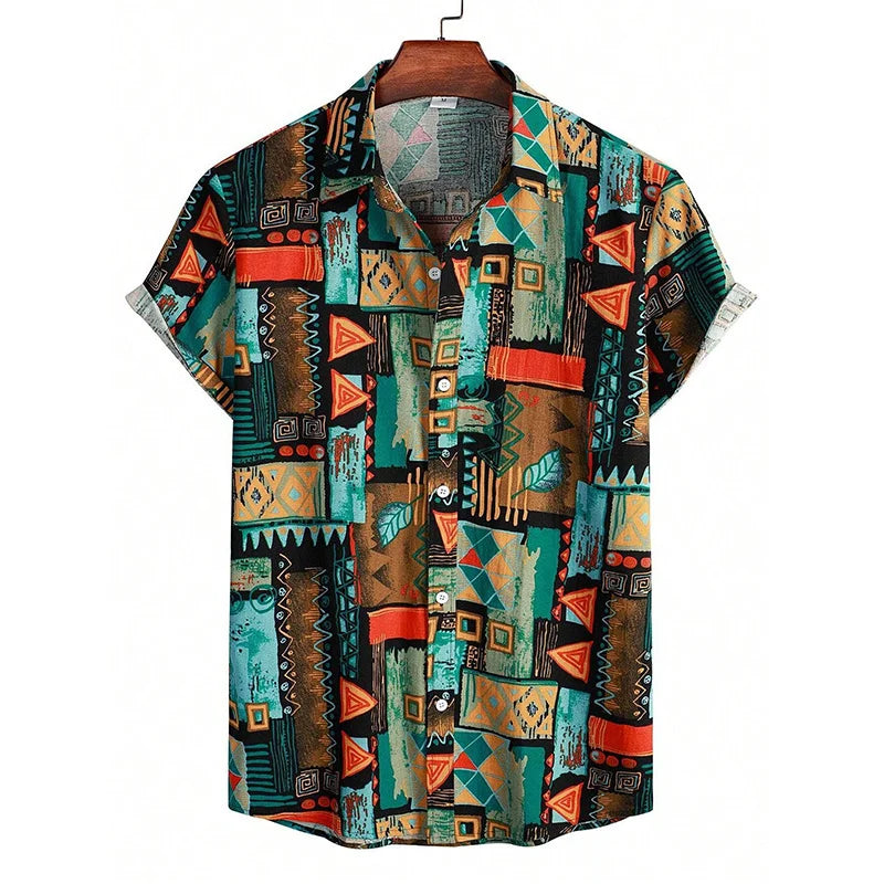 Camicia estiva con stampa floreale 3D graffiti, moda casual, business, camicia hawaiana, uomo, donna, camicia con bottoni, Ropa De Hombre