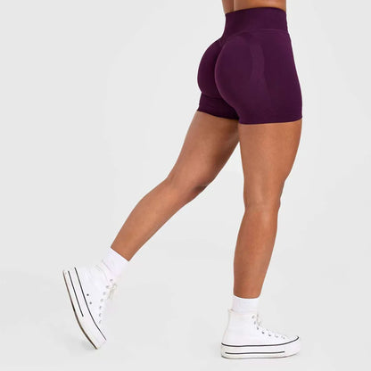 New Yoga Shorts Woman High Stretchy Seamless Slimshorts Quick-dry Skinny Butt Liftting Fitness Running Solid Sports Leggings