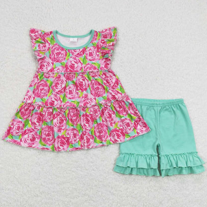 Saldi imperdibili Abiti estivi per bambine Completi estivi alla moda per bambini Abiti da boutique per bambine Abbigliamento carino per bambine piccole Completo a maniche corte