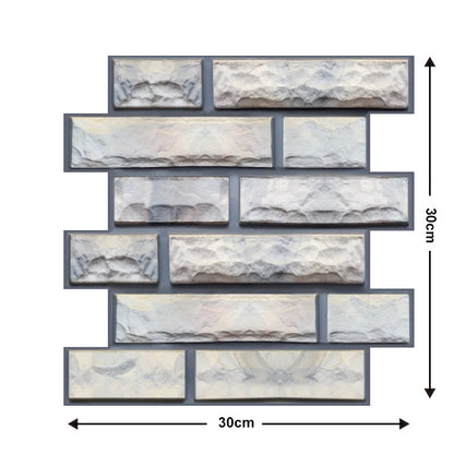 5/10pcs Self Adhesive Waterproof 3D Wall Panels, Brick Wallpaper, Retro Sticker for Bathroom, Fireplace decorative wall stickers