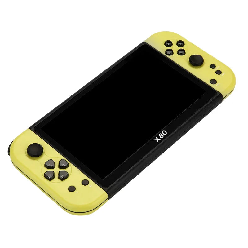 Console portatile Retro X80 con schermo HD da 7 pollici, compatibile con PSP e GBA, classica arcade portatile con 20000 giochi integrati.