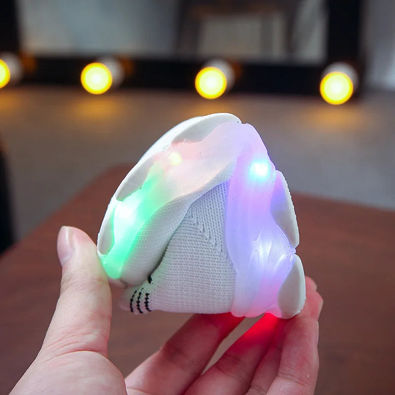 Scarpe da ginnastica per bambini, calzini luminosi a LED per neonati e bambine, scarpe da ginnastica sportive da corsa, scarpe illuminate per bambini.