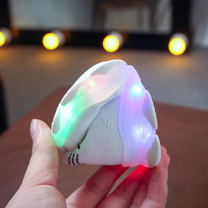 Scarpe da ginnastica per bambini, calzini luminosi a LED per neonati e bambine, scarpe da ginnastica sportive da corsa, scarpe illuminate per bambini.