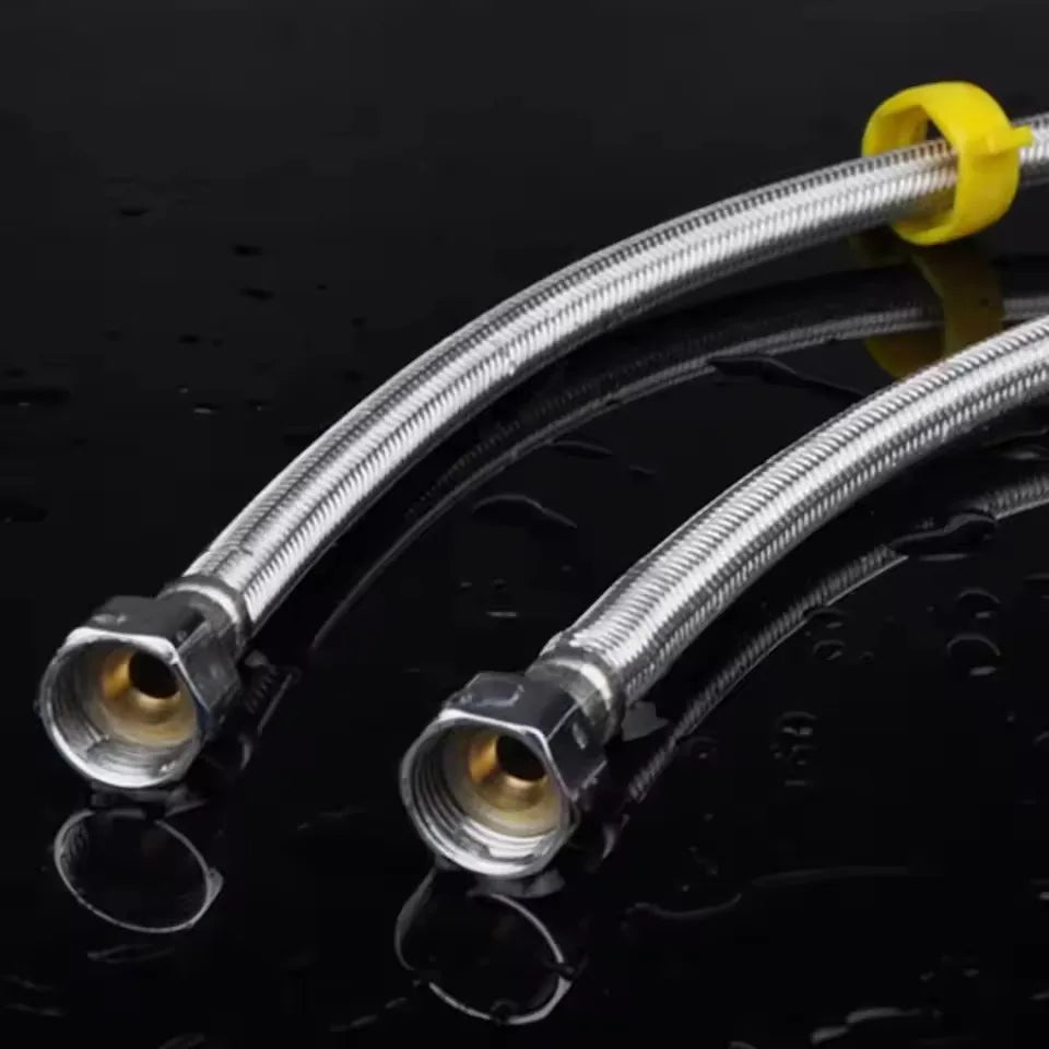 20/40/60/100/150/200cm G1/2'' Plumbing Explosion-Proof Flexible Braided Hose Anti-Winding Faucet Water Pipe For Kitchen Bathroom