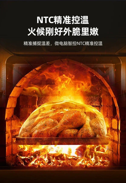 Nuovo mini forno elettrico domestico da 220 V con vaporiera e microonde, macchina monoblocco per cuocere, arrostire e cuocere a vapore.
