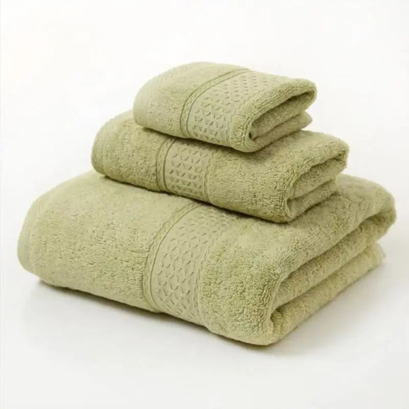 Set di 3 asciugamani di lusso in cotone, ultra morbidi e altamente assorbenti, include 1 telo da bagno, 1 asciugamano per le mani e 1 salvietta per il bagno di casa.
