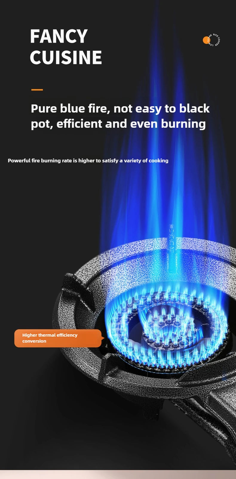 Cucina domestica Energia Fierce Stufa Ristorante commerciale Risparmio energetico Stufa a gas Alta temperatura Stufa singola