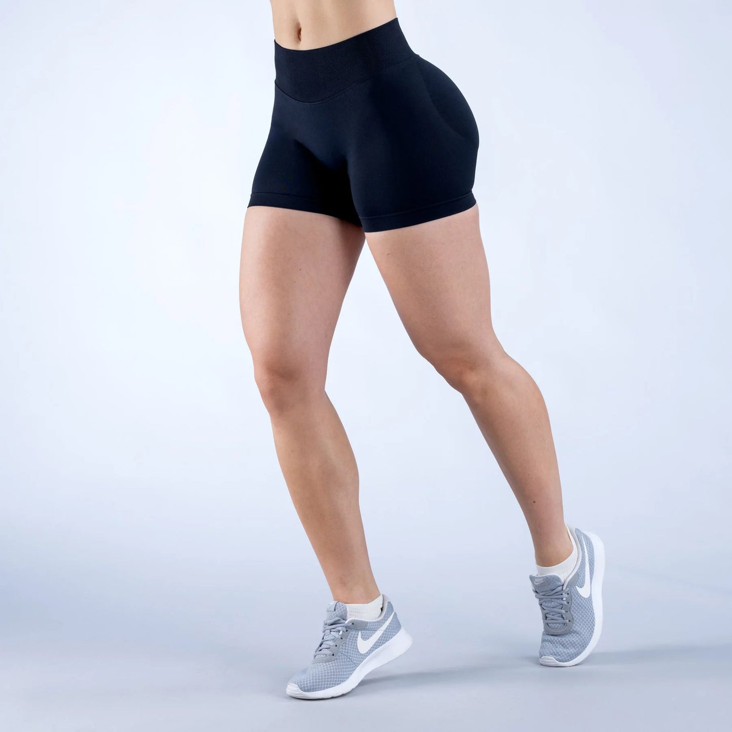 Nuovi pantaloncini da palestra, pantaloncini da ciclista per allenamento, pantaloncini Impact con logo, pantaloncini da yoga a vita bassa senza cuciture, abbigliamento fitness elasticizzato e arricciato.