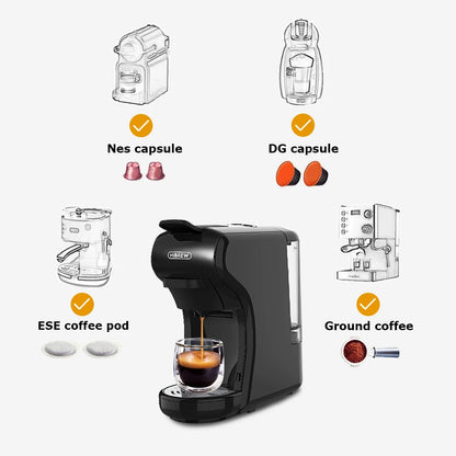Macchina per caffè HiBREW 19 bar 4 in 1 calda e fredda capsule multiple espresso Cafetera Pod Coffee Maker Dolce Milk Nexpresso Powder H1A