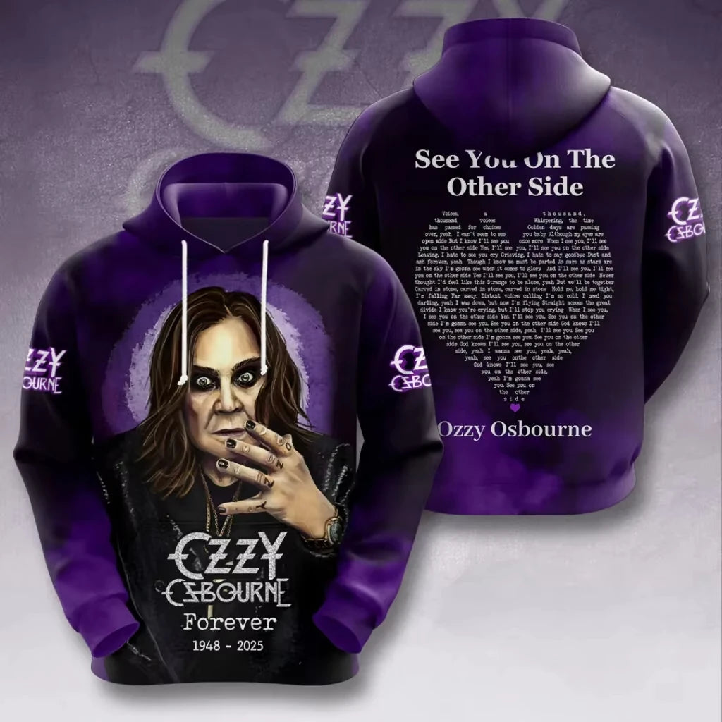 Felpa da uomo New Rock Ozzy Osbourne Band con stampa 3D Felpe da uomo e da donna Moda Street Felpa da donna Cappotto Hip Hop Sudadera