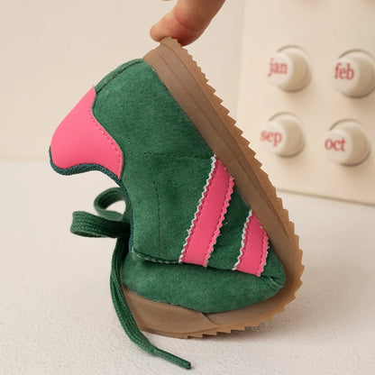 Nuove scarpe casual per bambini primavera autunno, maschietti e femminucce, scarpe di qualità in vera pelle di maiale, scarpe morbide per camminare.