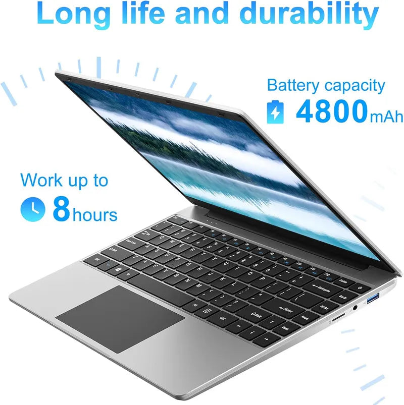 Computer portatile EZbook S5 da 14 pollici con Windows 10, 12 GB di RAM LPDDR4, 256 GB di ROM SSD, schermo Full HD 1080p, processore J4105 e Celeron quad-core.