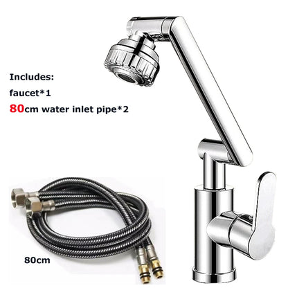 Universal Dual-Function Robotic Arm Kitchen Sink Faucet Hot/Cold Water Mixing Valve Bathroom Basin Tap
