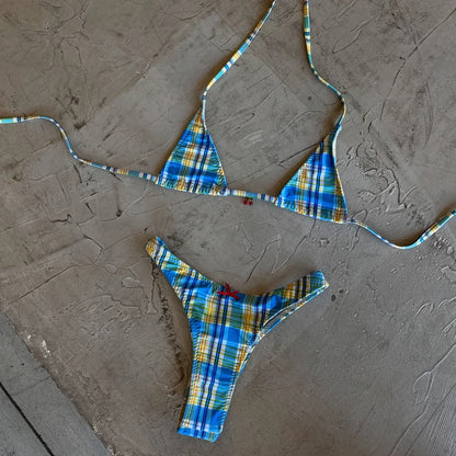 Micro bikini 2025 Costume da bagno sexy da donna, abbigliamento da spiaggia, bikini brasiliano, set bikini, costume da bagno a quadri, abbigliamento da spiaggia