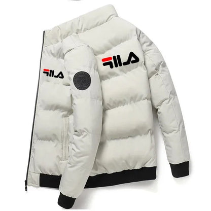New 2025 autumn/winter men's short jacket, fashionable outdoor casual stand-up collar zipper men's cotton-padded jacket