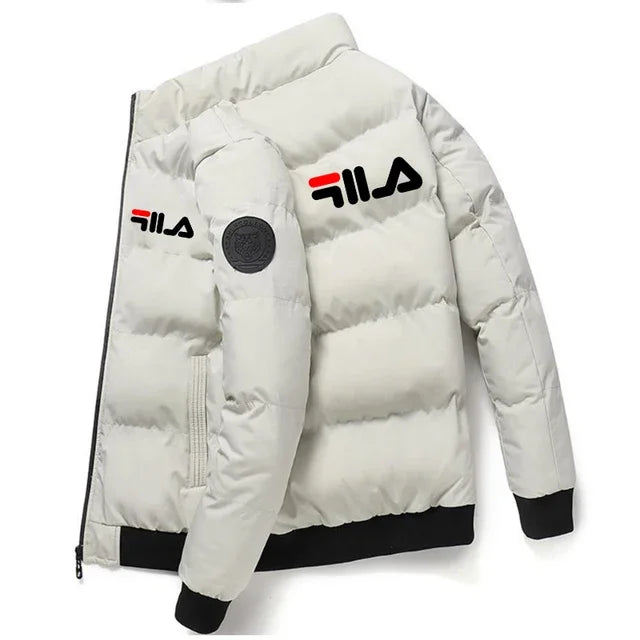 New 2025 autumn/winter men's short jacket, fashionable outdoor casual stand-up collar zipper men's cotton-padded jacket