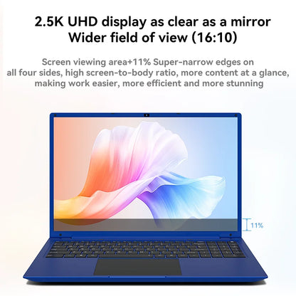 Laptop da 16 pollici con processore Intel Core i5, risoluzione 1240p, display IPS 2.5K, Windows 11, notebook portatile Adreamer, 16 GB di RAM, SSD da 1 TB.