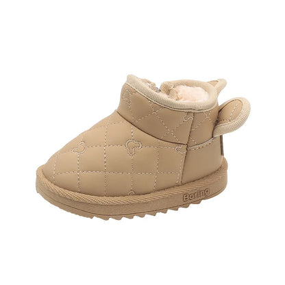 Promozione Stivali invernali 2025 manica Nuovi stivali da neve caldi per bambini Scarpe in cotone con paillettes Stivali da bambino extra in pile per studenti