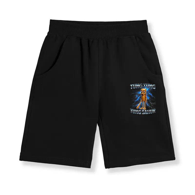 Pantaloncini Brainrot italiani per bambini Pantaloni sportivi per ragazza da ragazzo Tungtungtung Sahur Tralalero Tralala Mezza mutanda