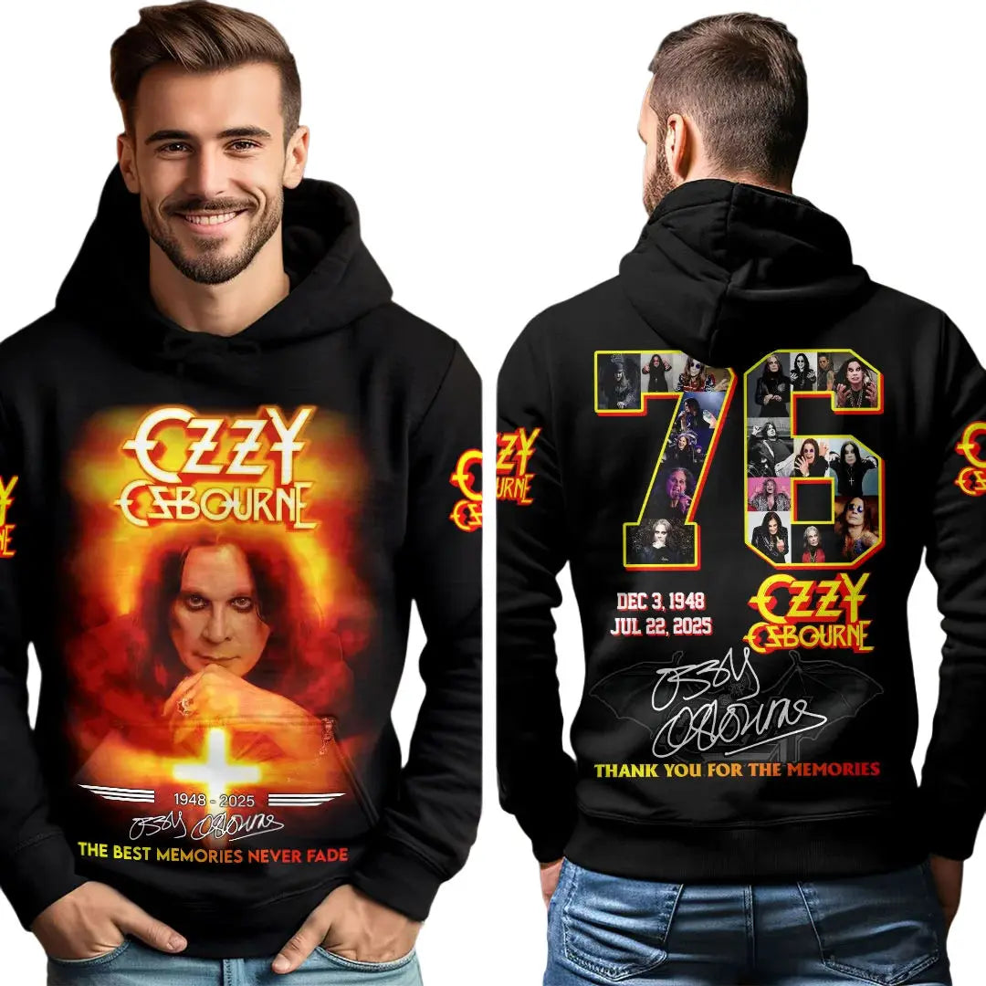 Felpa con cappuccio con stampa 3D del gruppo rock Ozzy Osbourne, uomo e donna, alla moda, oversize, abbigliamento per adulti, cappotto per fan, felpa con cappuccio da uomo Y2k